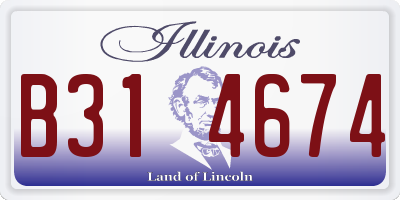 IL license plate B314674