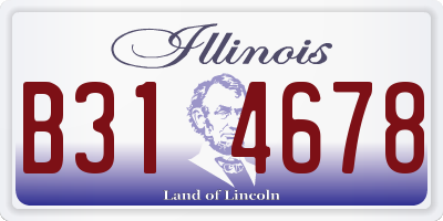 IL license plate B314678