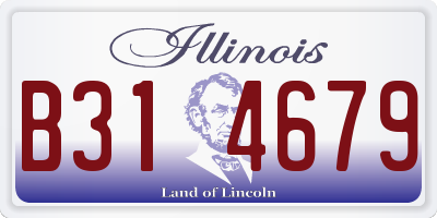 IL license plate B314679