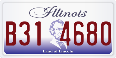 IL license plate B314680