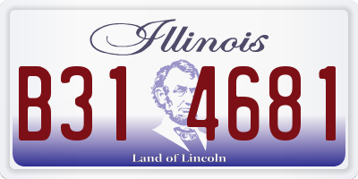 IL license plate B314681