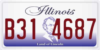 IL license plate B314687