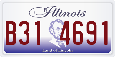 IL license plate B314691