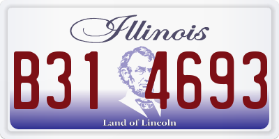 IL license plate B314693