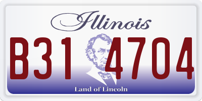 IL license plate B314704