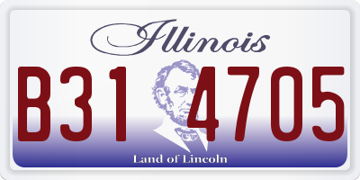 IL license plate B314705