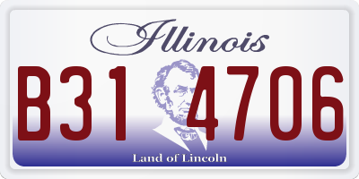 IL license plate B314706