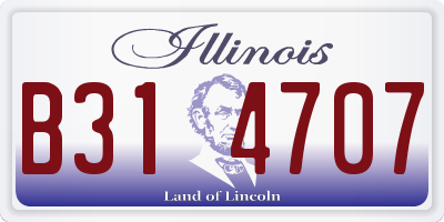 IL license plate B314707