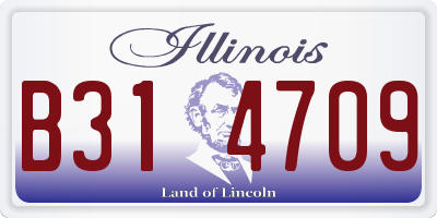 IL license plate B314709