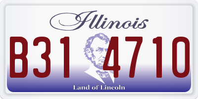 IL license plate B314710