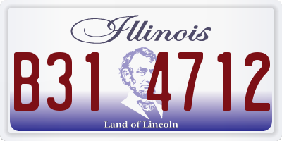 IL license plate B314712