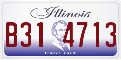 IL license plate B314713