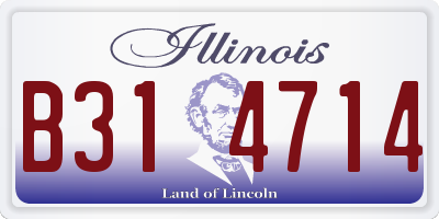 IL license plate B314714