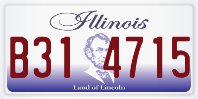 IL license plate B314715