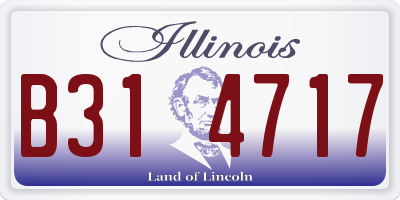 IL license plate B314717