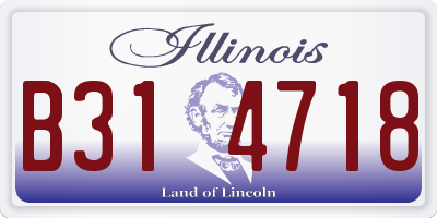IL license plate B314718
