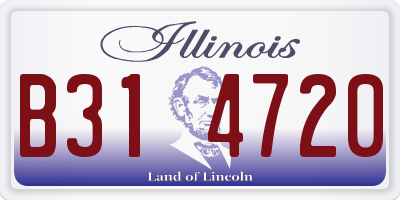 IL license plate B314720