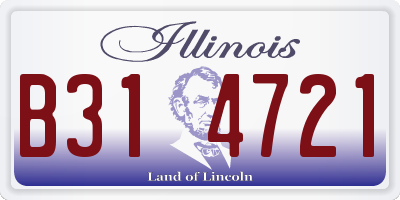 IL license plate B314721