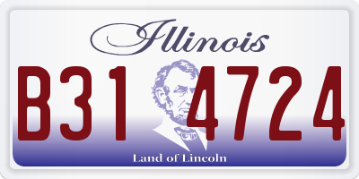 IL license plate B314724