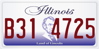 IL license plate B314725