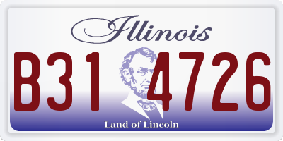 IL license plate B314726