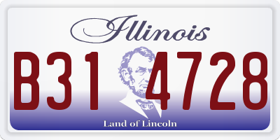 IL license plate B314728