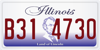 IL license plate B314730