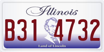 IL license plate B314732