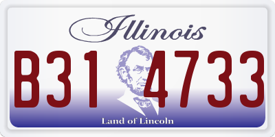 IL license plate B314733