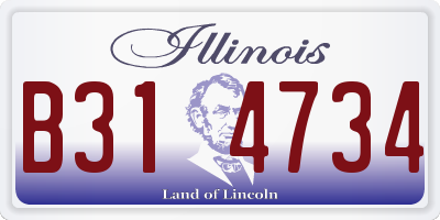 IL license plate B314734