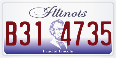 IL license plate B314735