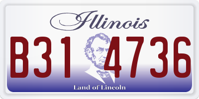 IL license plate B314736