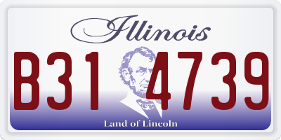 IL license plate B314739
