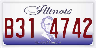 IL license plate B314742