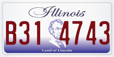 IL license plate B314743