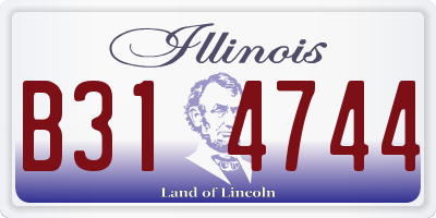 IL license plate B314744