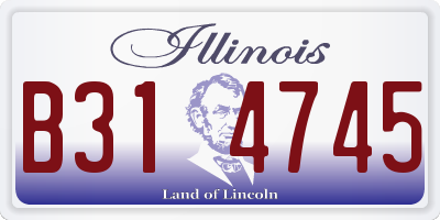 IL license plate B314745