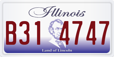 IL license plate B314747