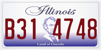 IL license plate B314748