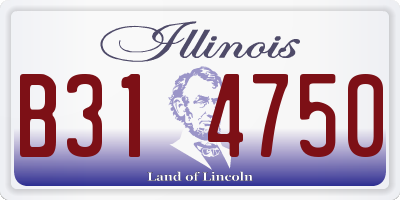 IL license plate B314750