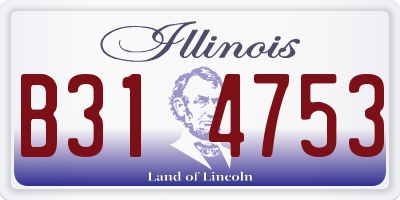 IL license plate B314753