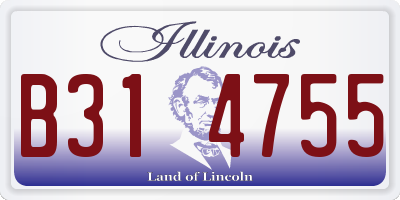 IL license plate B314755