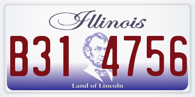 IL license plate B314756