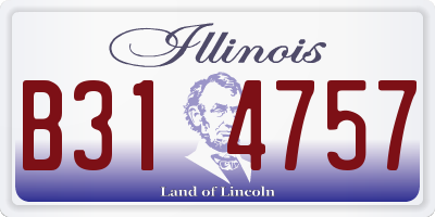 IL license plate B314757