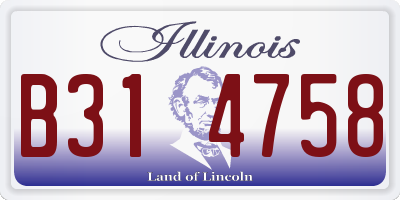 IL license plate B314758