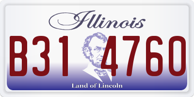 IL license plate B314760
