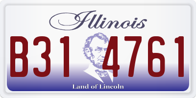 IL license plate B314761