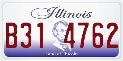 IL license plate B314762