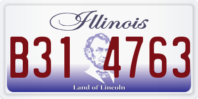 IL license plate B314763