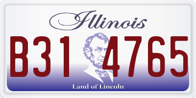 IL license plate B314765